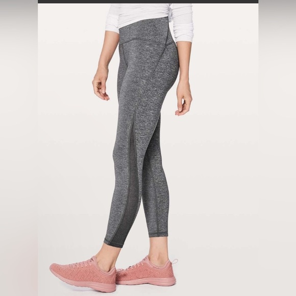 lululemon athletica Pants - Lululemon Train Times 7/8 Pant *25" Heathered Black size 6